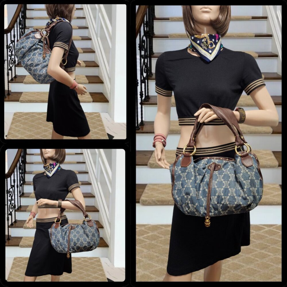 Céline Denim Hobo Shoulder Bag - Picture 10 of 17